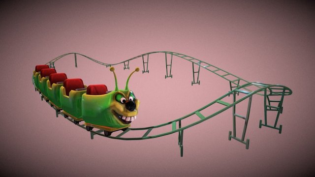 Animated Kiddie-coaster 3D Model