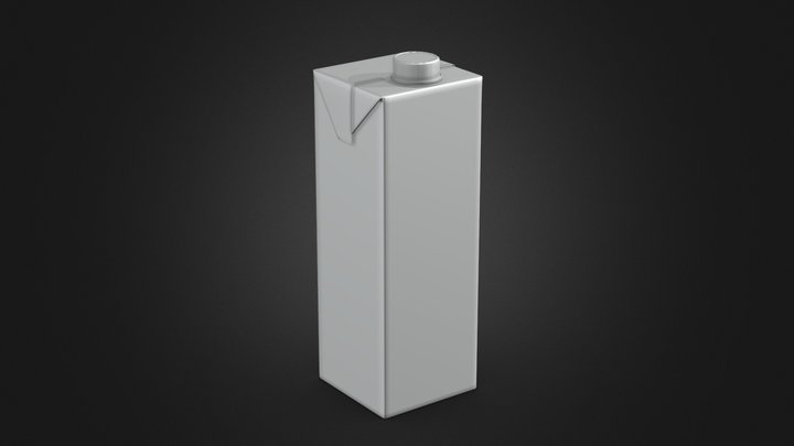 TetraPak Square 1000ml 3D Model