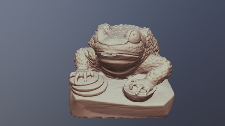 Golden Toad 3D Model