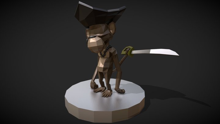 Pirate Monkey 3D Model