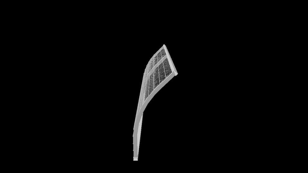 Mesh panel X-Guard Contour, height 1300 mm, a... - 3D model by ...