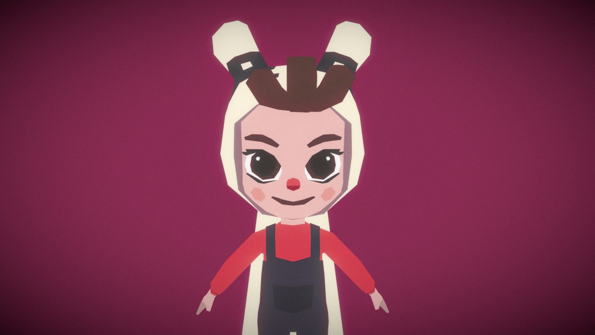 LITTLE GIRL STYLIZED LOW POLY