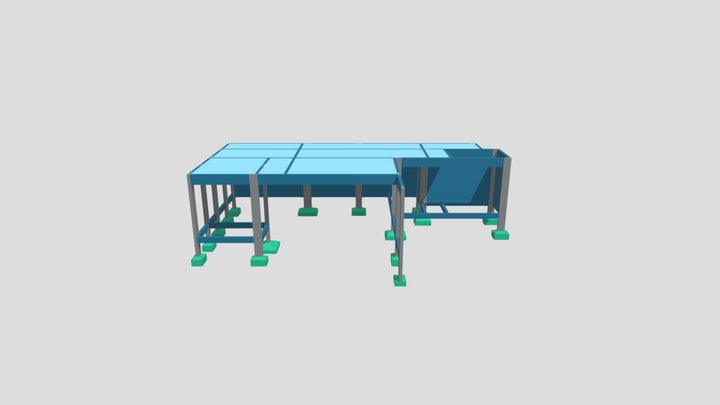 Casa Duplex - Alpha 04 - Muro de Contenção 3D Model