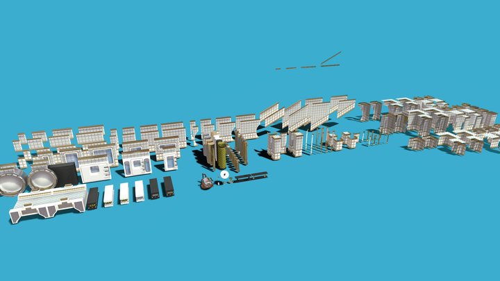 Art Deco Laboratory Modular Pack 3D Model