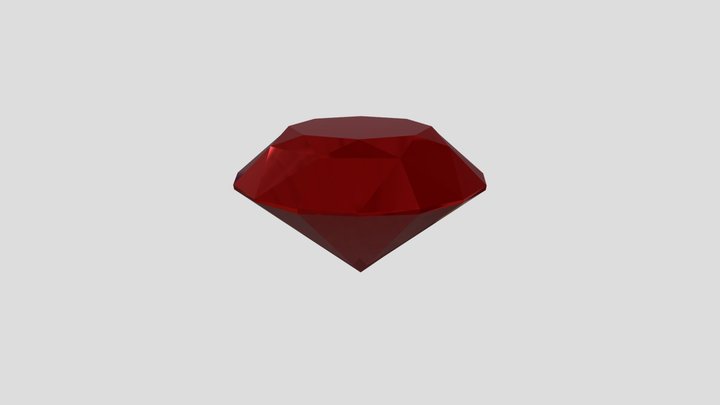 red Chaos Emerald 3D Model