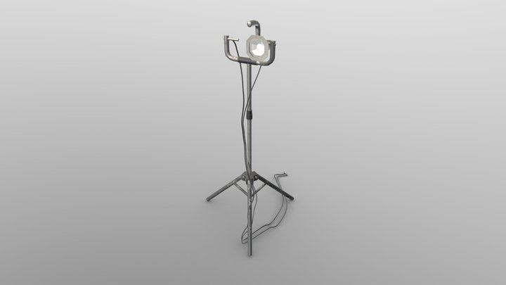 Low Poly Light Stand 3D Model