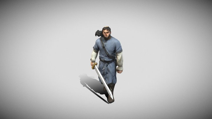 Thors From Vinland Saga Lowpoly 3D Model