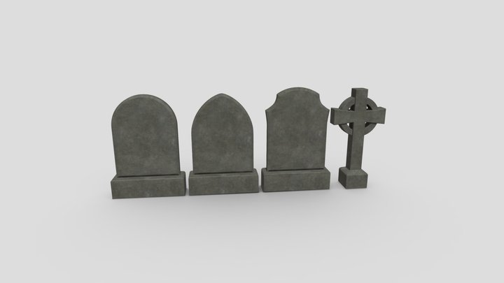 Tombstone Pack 3D Model