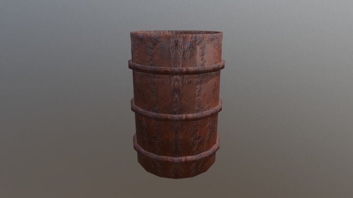 Rusted gas bottle 3D Model