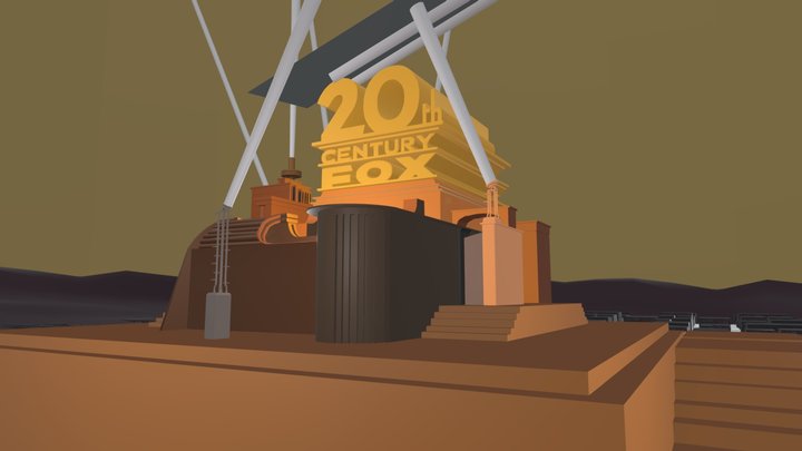 20th Century Fox Logo 1994 2008 Enhanced 3D Model