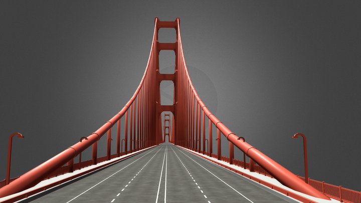 Big city Bridge 3D Model