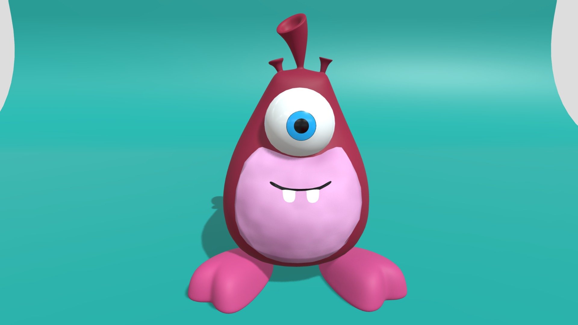 Cute One-Eyed Monster - 3D model by nirvanamike [cb7d64d] - Sketchfab