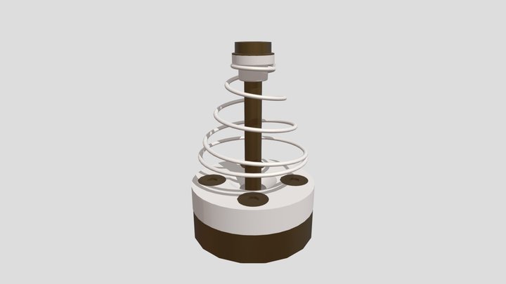 Sistema de molles còniques 3D Model