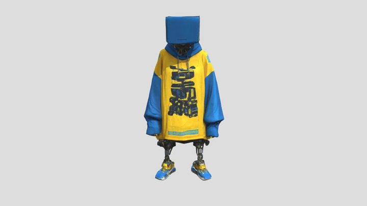 Cyber Streetwear Bot 3D Model