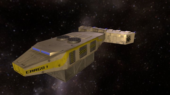 Cargo space ship 3D Model