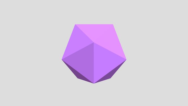 Icosahedron 3D Model