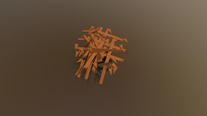 Wood pile 3D Model