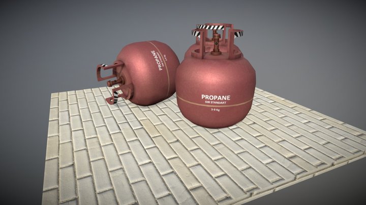 Propane-Gas Bottle 3D Model