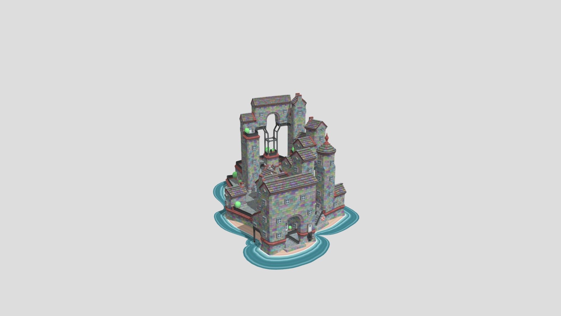 Small town built in Townscaper