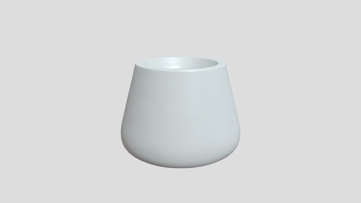 Minimalist lamp with glowing ring 3D Model