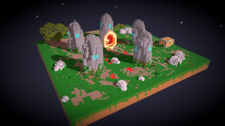 Diablo 2 - Stony Field - Cairn Stones 3D Model