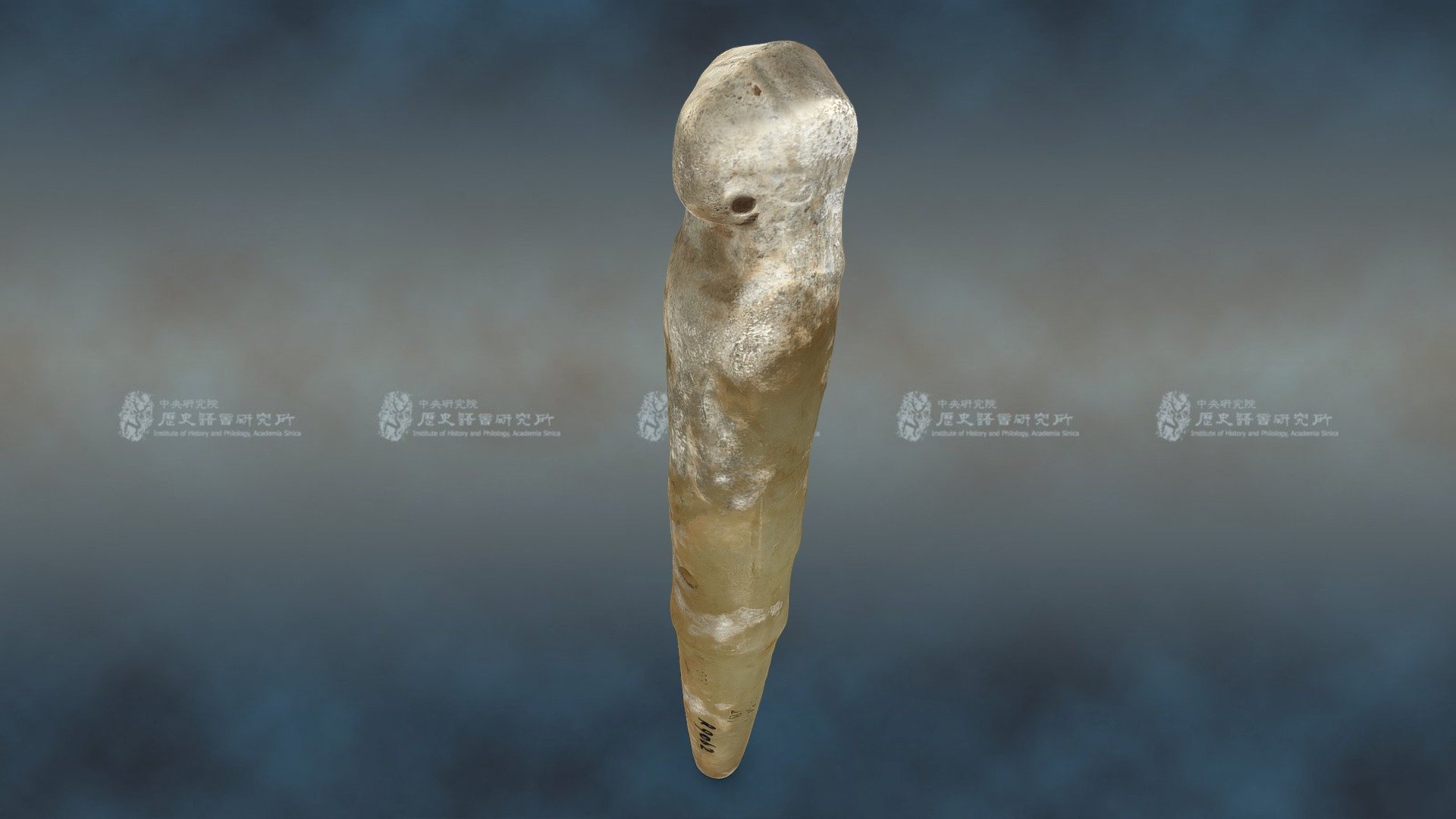 玉立鳥笄 Jade Standing Falcon Hairpin — Sketchfab embed 3D viewer