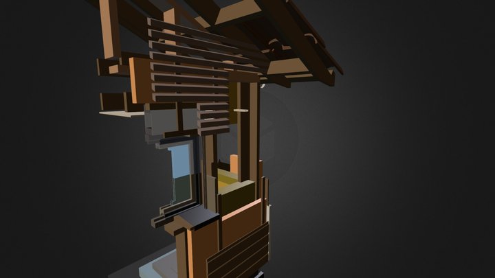 Mur Ossature Bois 3D Model
