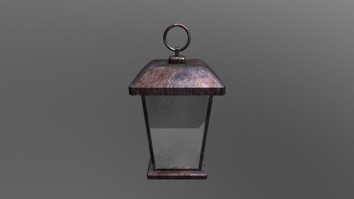Textured Lantern 3D Model