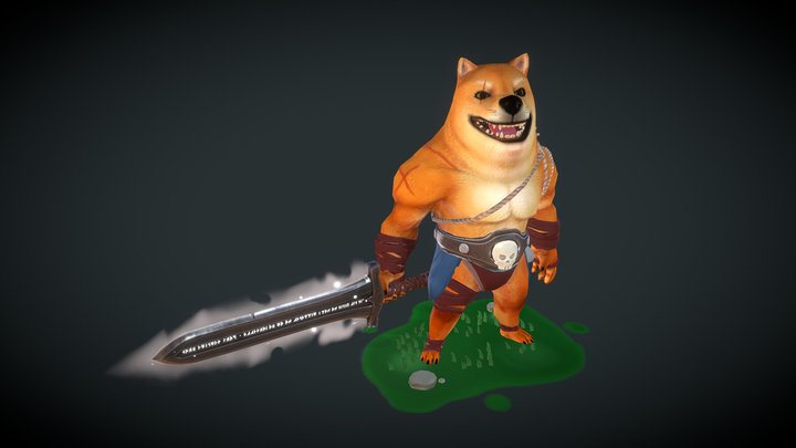 Biscuits the Barkbarian 3D Model