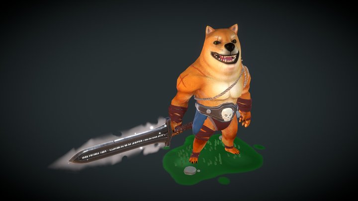 Biscuits the Barkbarian 3D Model