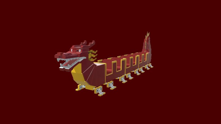Red Dragon - Coaster 3D Model