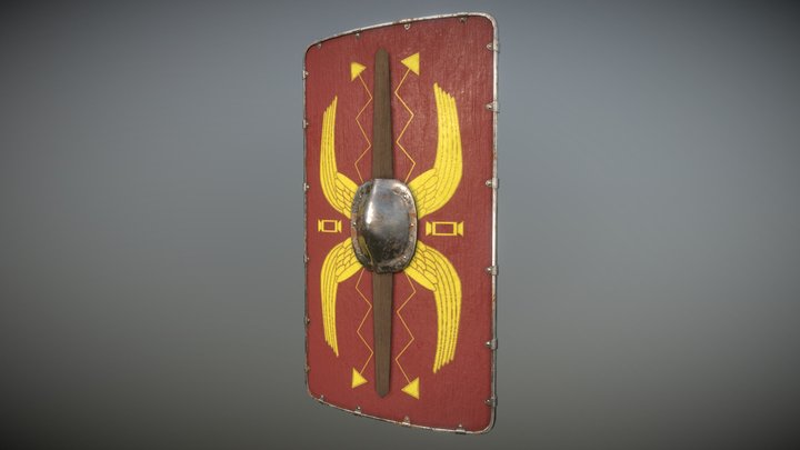 Roman Shield (Scutum) 3D Model