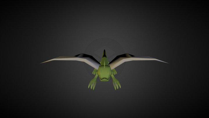 Flying Iguana 3D Model