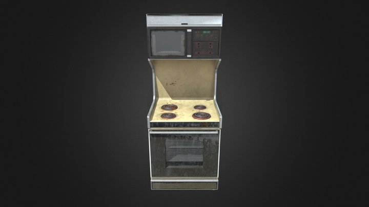 1980s Microwave Oven 3D Model