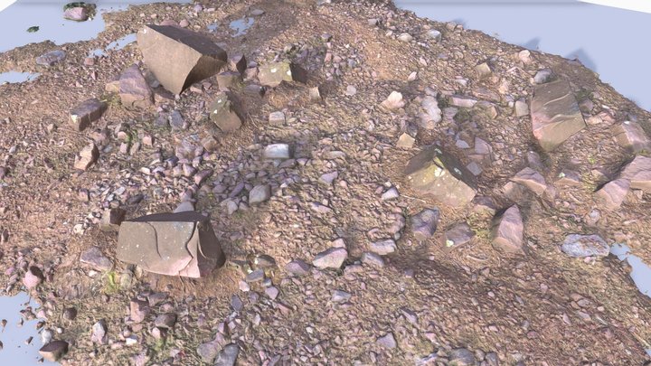 Rock Gravel Ground Modules Scan 3D Model