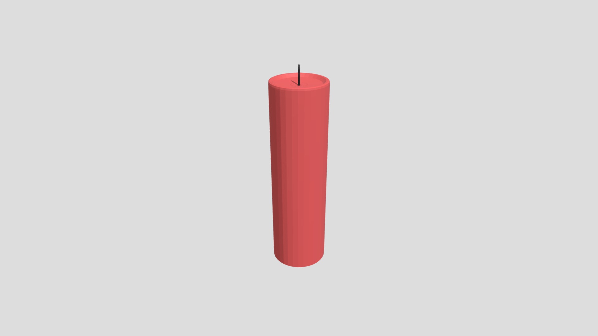 3D model Red Candle - This is a 3D model of the Red Candle. The 3D model is about a red plastic water bottle.