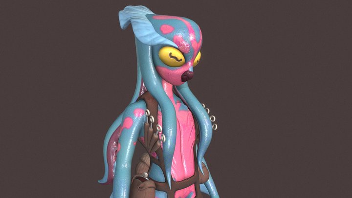 Stylized Creation - Venom Octopus 3D Model