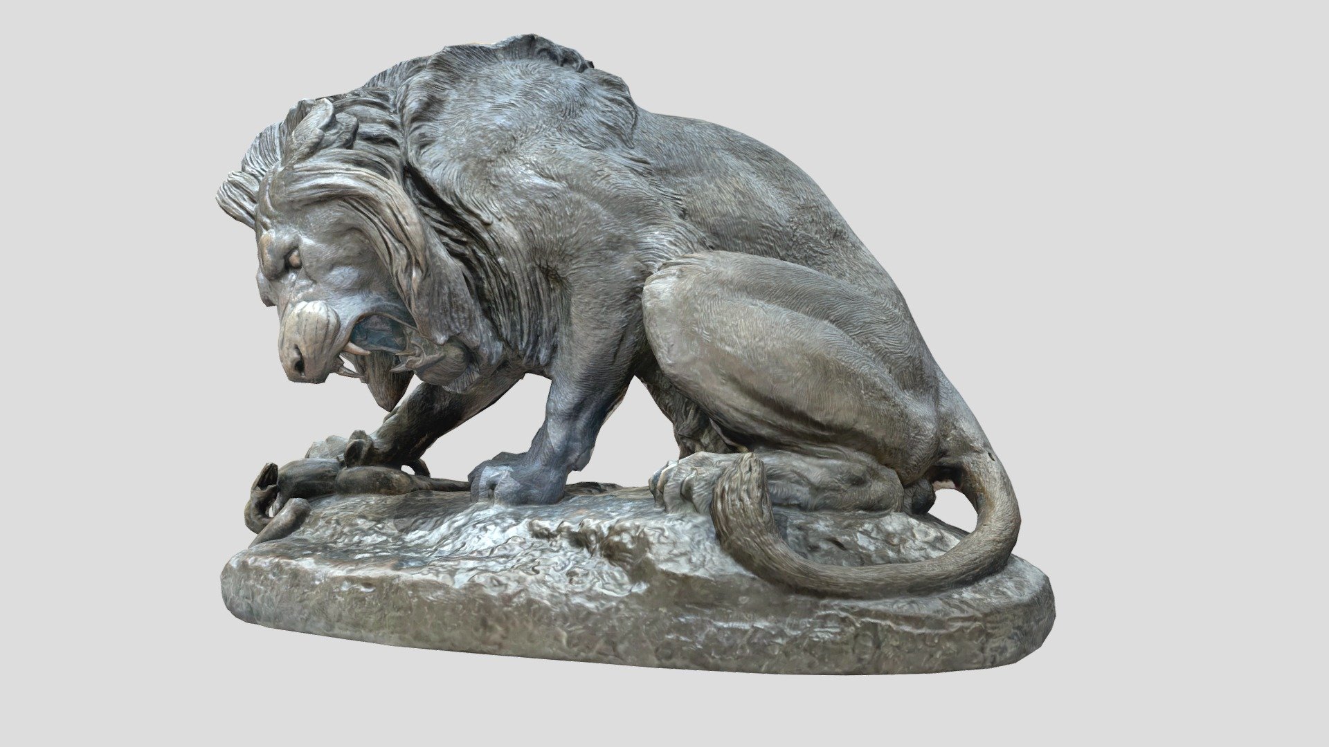 Lion And Serpent Sculpt
