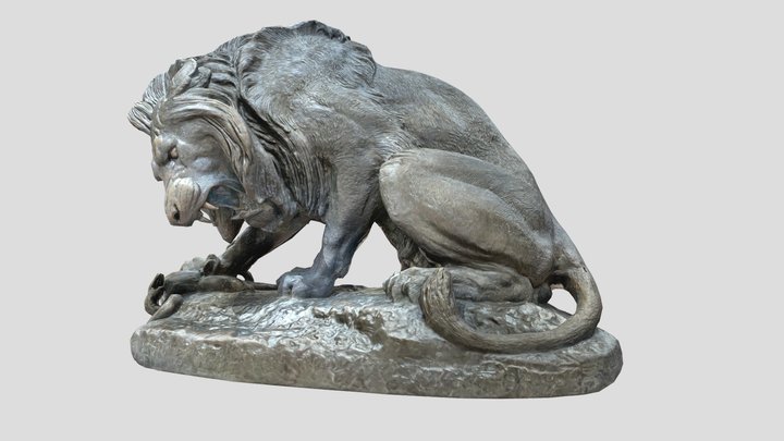 Lion And Serpent Sculpt 3D Model