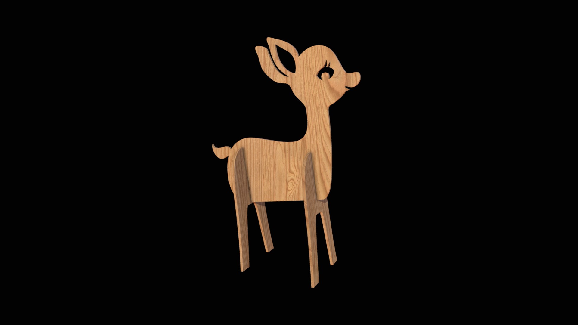 3D model Bambi - This is a 3D model of the Bambi. The 3D model is about a chair with a dog head.