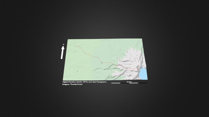 长白山（鹿鸣河）_等高地图 – Modello 3D gratuito STL