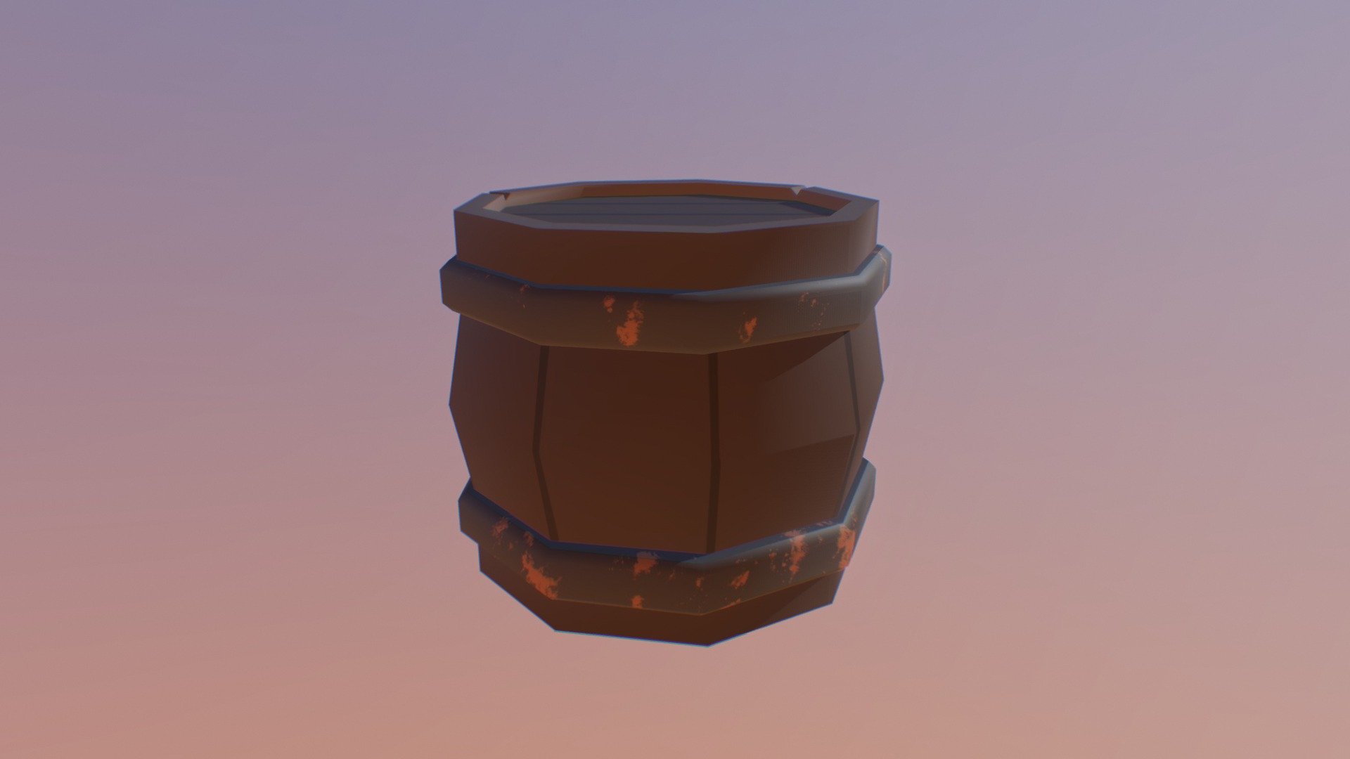 Low Poly Barrel