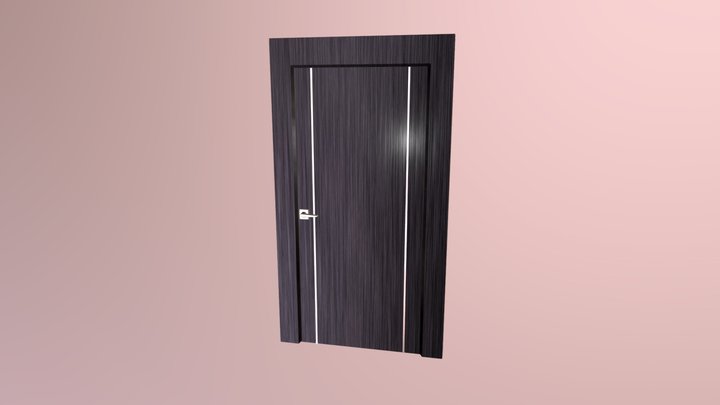 Simple Modern black door 3D Model