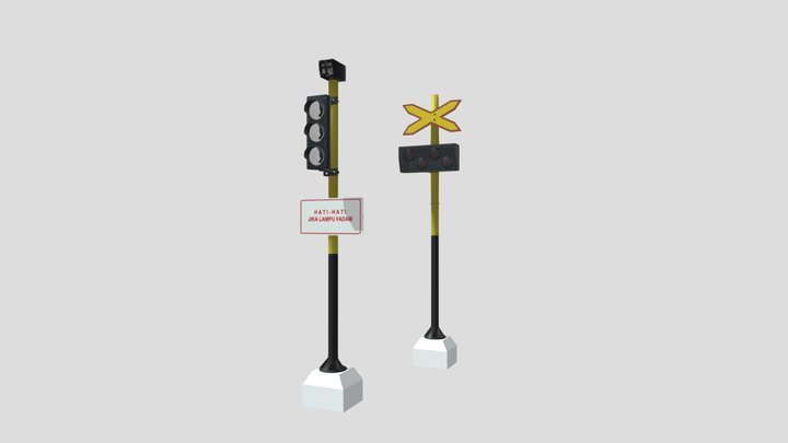 Indonesian EWS (Early Warning System) Lights 3D Model