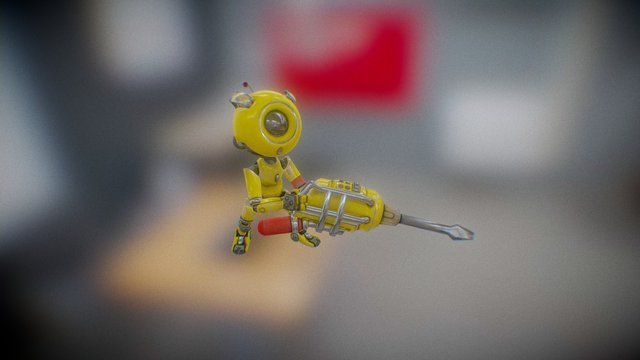 LITTLE ROBOT WORKER_2016 3D Model
