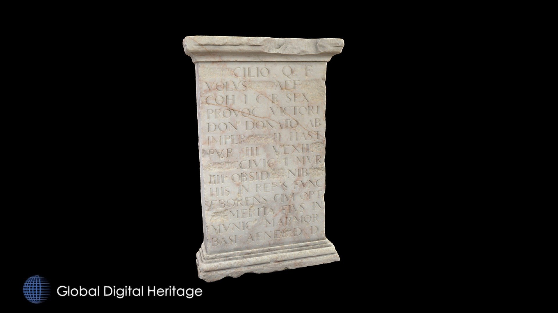 Base of the statue of Quinto Cecilio Volusiano Download Free 3D model