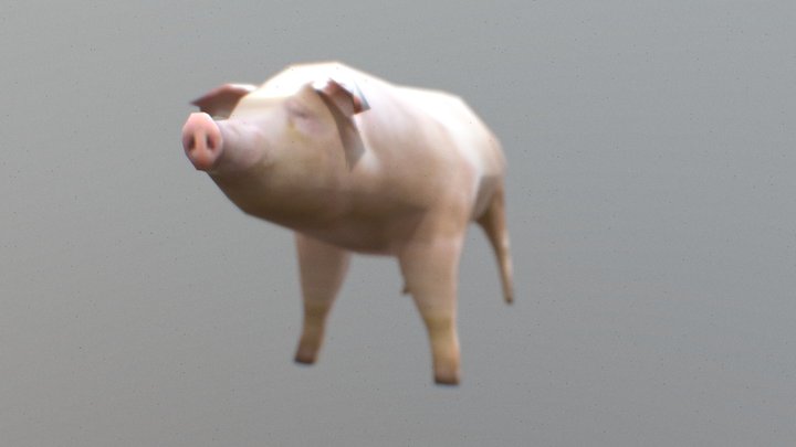 PS1 Pig 3D Model