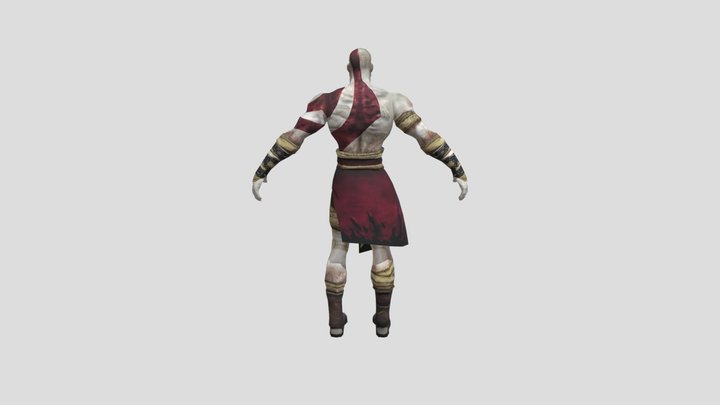 Play Station 2 - God Of War - Kratos 3D Model