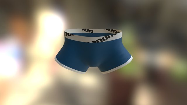 Realistic Underwear Boxer - Low Poly 3D Model