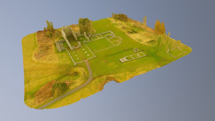 Inch Abbey ruins, Downpatrick 3D Model
